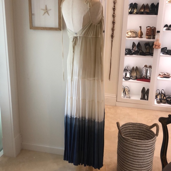 Versatile, hand made ombré blue to sand maxi dress - Picture 5 of 6